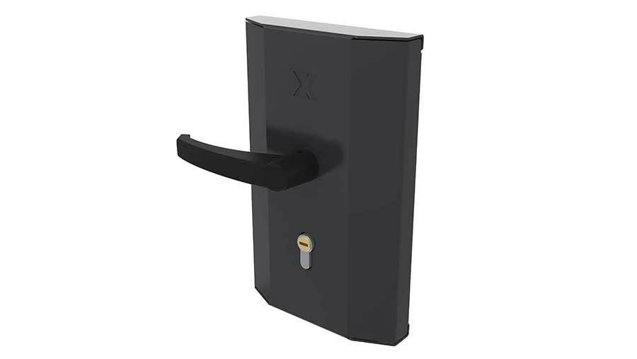Black cylinder handle lock alone