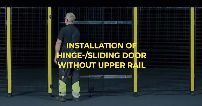instruction video on how to assemble a Single hinge-/sliding door without upper rail