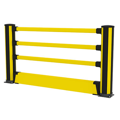 Fußgänger-Barriere mit Bodenbarriere