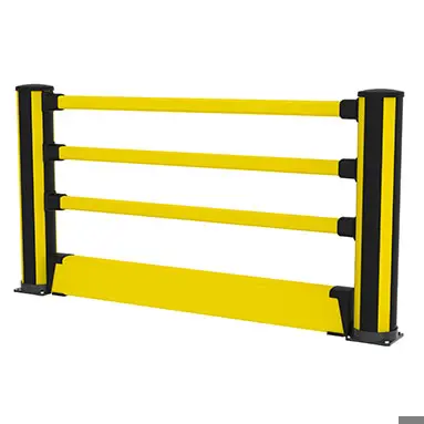 Fußgänger-Barriere mit Bodenbarriere