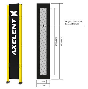 X-Guard Stahlblechelement mit Logo