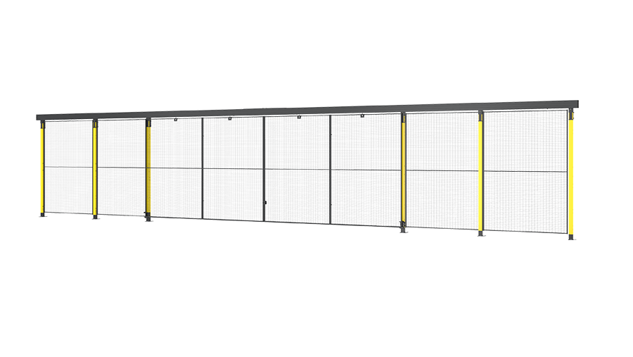 Doppelte Schiebetür mittig schließend