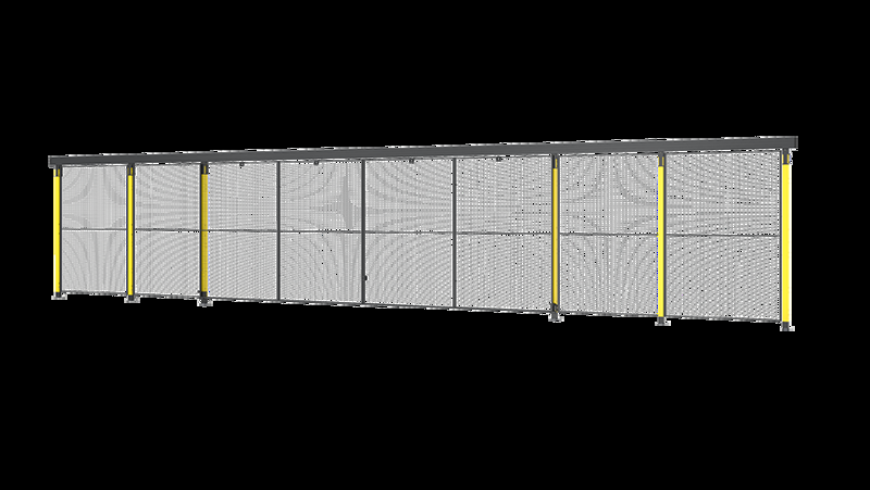 Doppelte Schiebetür mittig schließend
