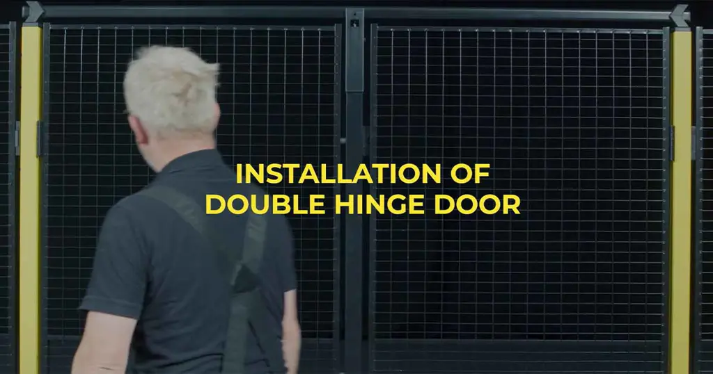 Einbau von doppelte Schwenktür mit Axelent