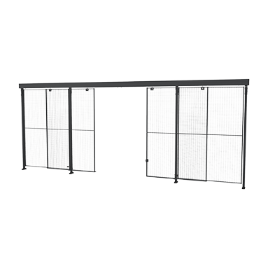 Doppelte Schiebetür mittig schließend