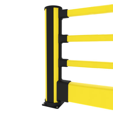 Fußgänger-Barriere mit Rammschutz