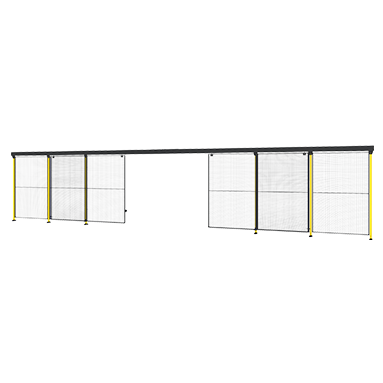 Doppelte Schiebetür mittig schließend