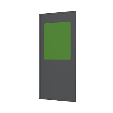 Stahlblech mit Kunststofffenster